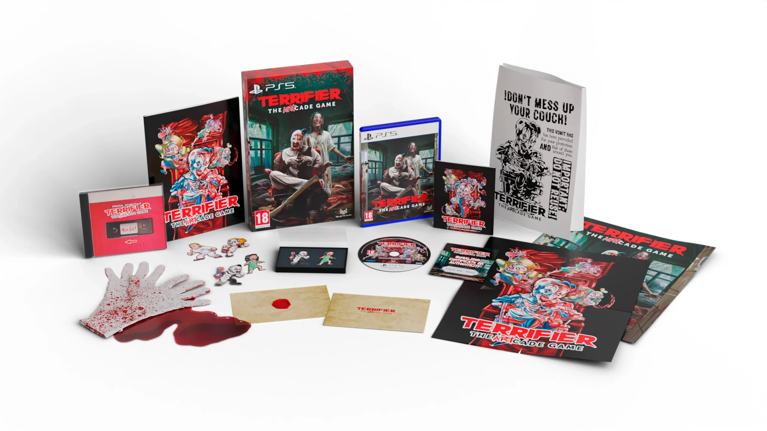 Terrifier The ArtCade Game Collector’s Edition contents