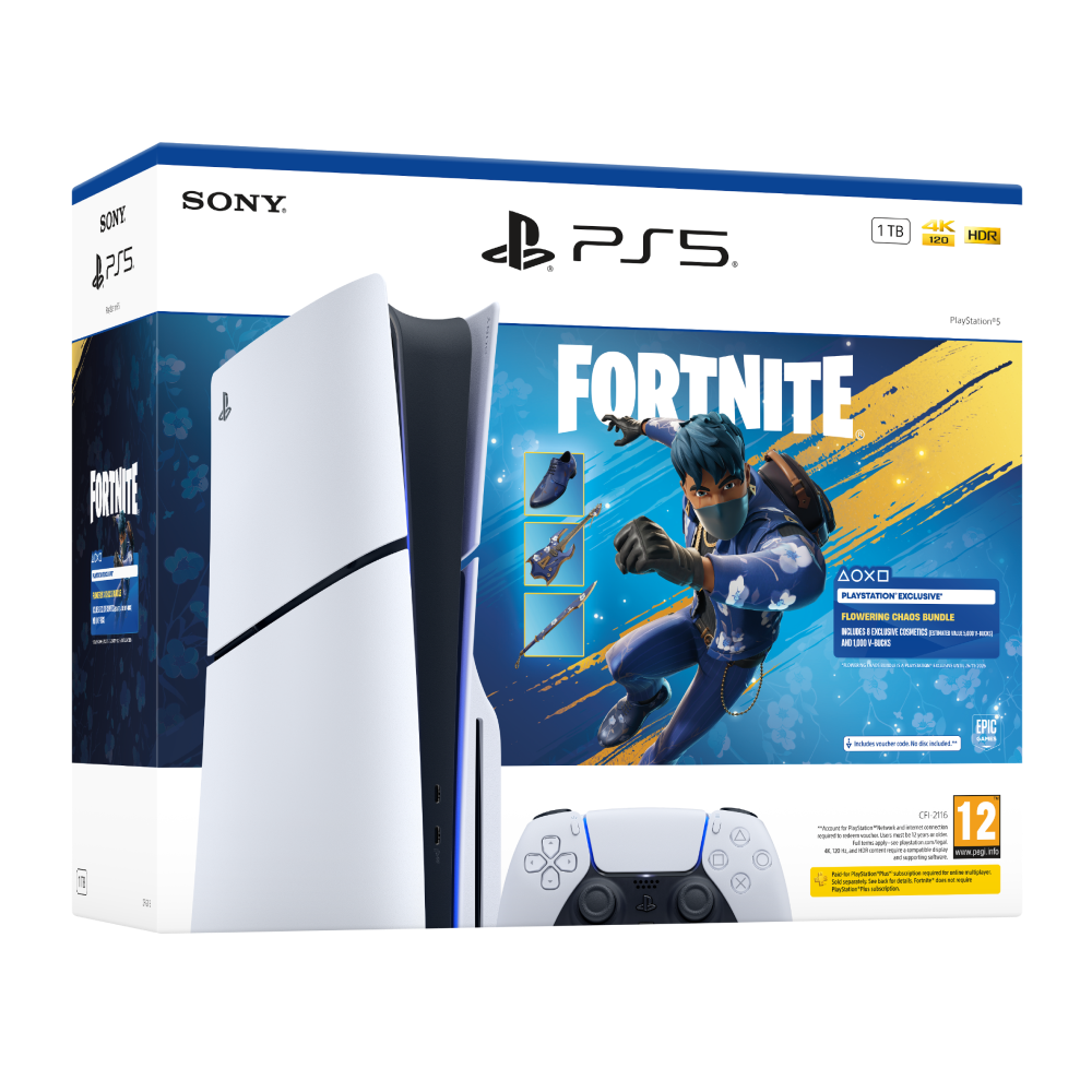PlayStation®5 Console 1TB – Fortnite Flowering Chaos Bundle
